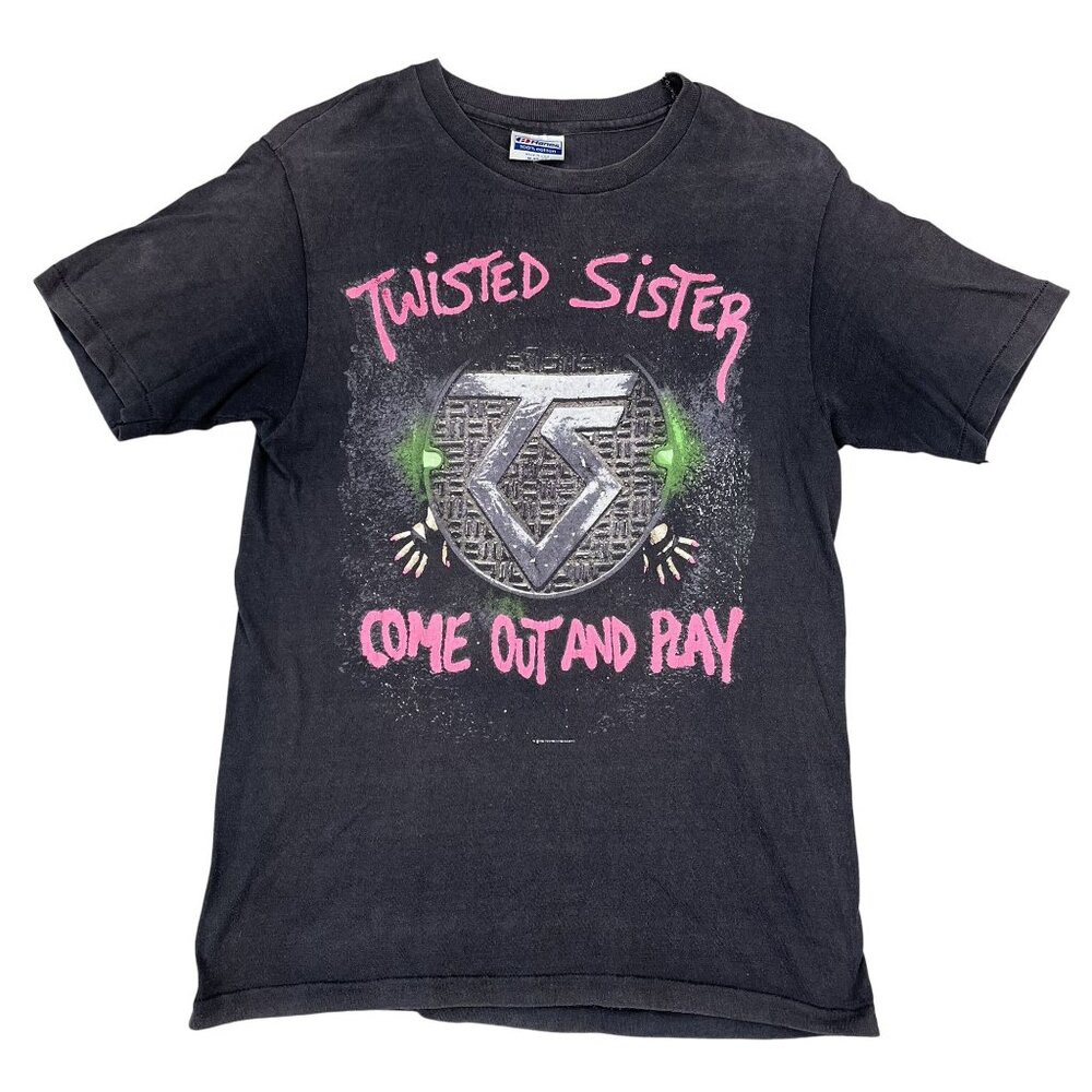 VTG Twisted Sister Come Out and Play 1986 Black Tour T-Shirt Size Medium